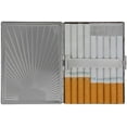 thumbnail image 3 of Set of 2 Metal-Plated 100s Ultra Compact Cigarette Case & Stash Box (Silver Sunrise), 3 of 4