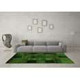 thumbnail image 3 of Ahgly Company Indoor Rectangle Oriental Green Modern Area Rugs, 7' x 9', 3 of 4