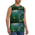 thumbnail image 2 of Haiem Men's Jelly Fish Print Tank Tops Summer Sleeveless Cut Off Workout T-Shirts Fitness Vest Athletic Undershirts-Small, 2 of 8