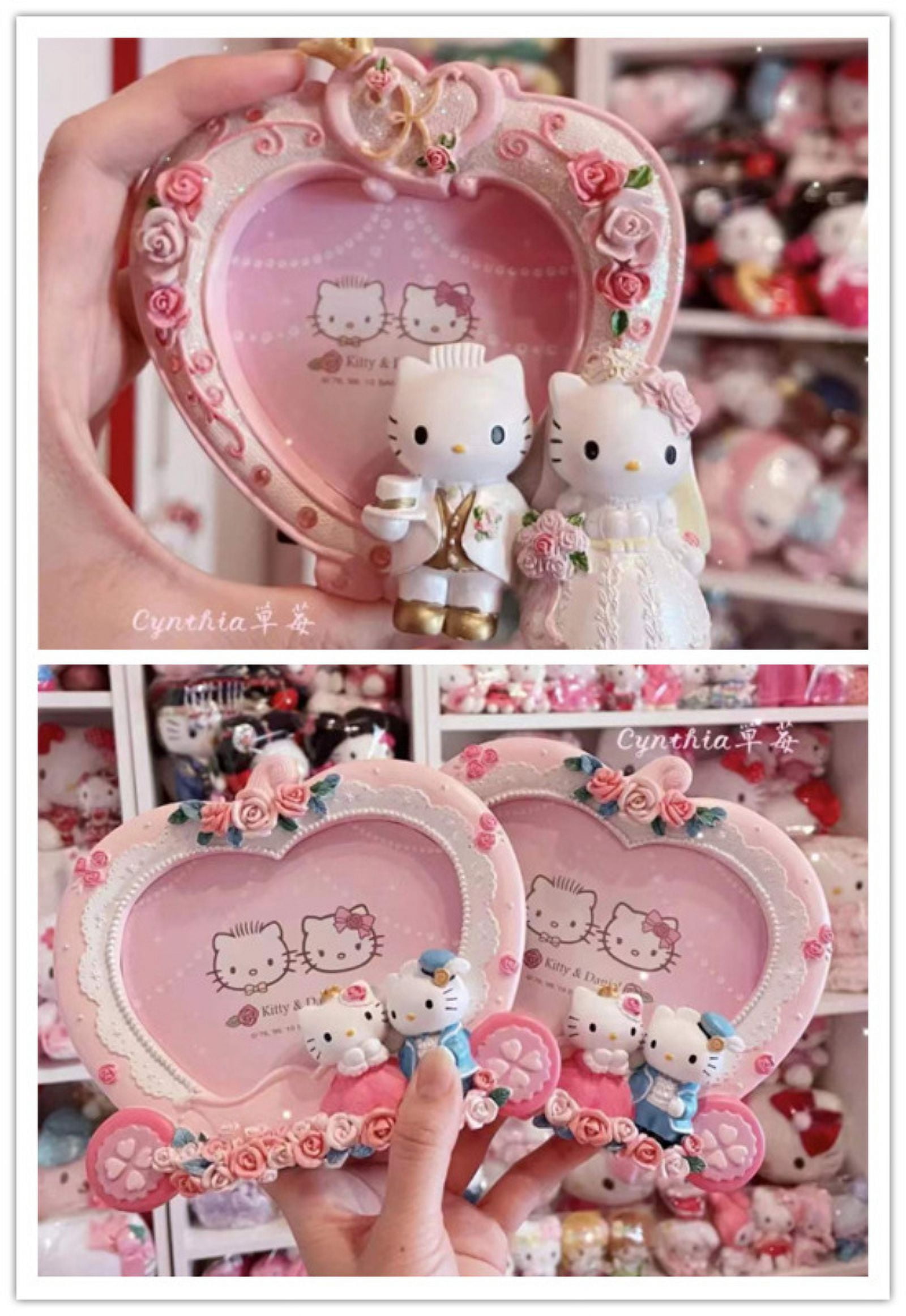 Hello Kitty Photo Frame Sanrio Kt Cat Anime Model Cartoon Pumpkin