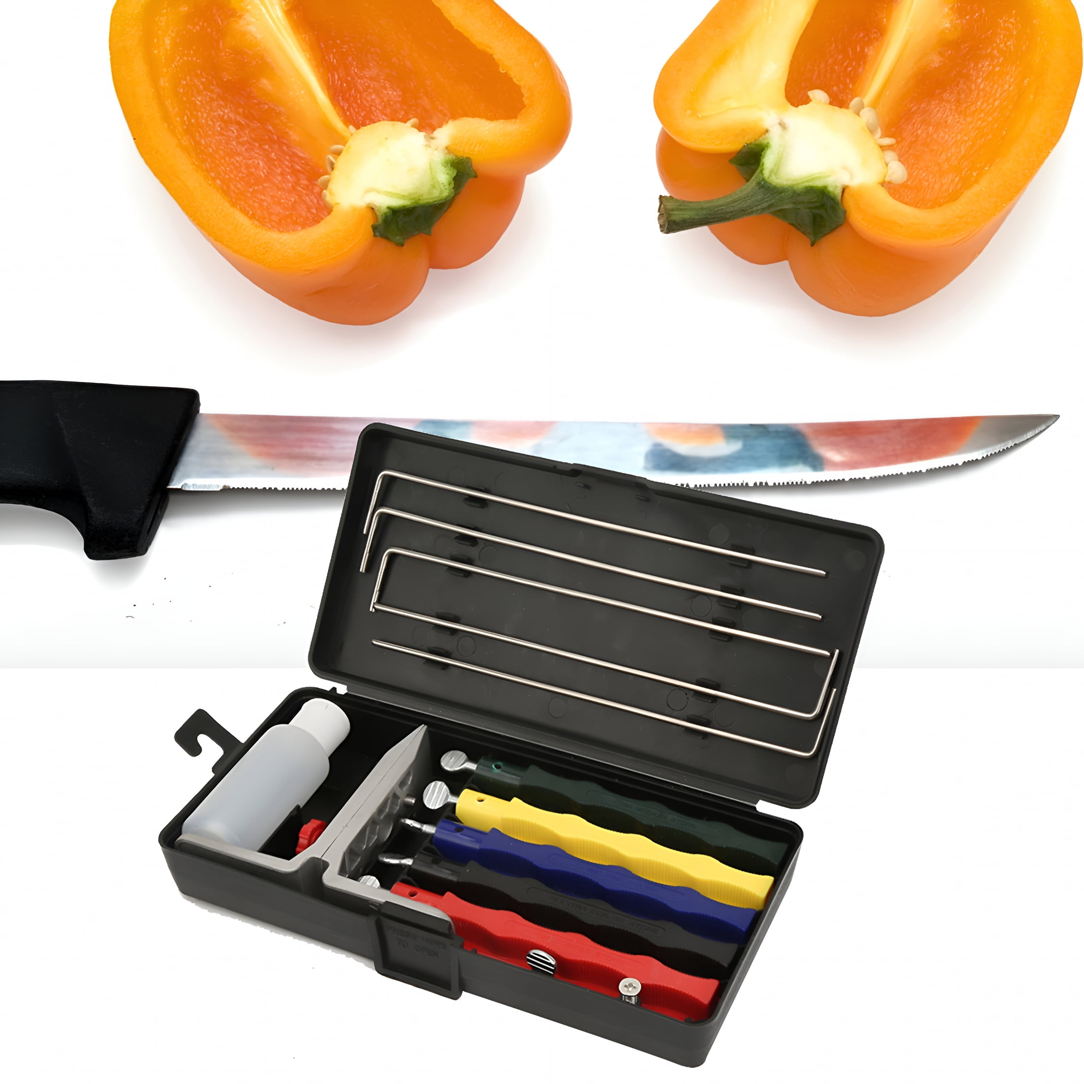 EXLEAF 2026 New Kitchen Sharpening Tool,5-Stone Sharpening System Knife Sharpener Kit,Hardware Tools for Kitchen Home for Cooking, Knives, Kitchen, Home, Culinary, Meal Prep, Cutting