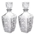 thumbnail image 1 of Juego de 2 Decantadores VITTORI licoreras para Vino whisky cristal diseño Diamante 500ml, 1 of 4