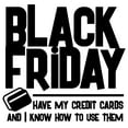 thumbnail image 1 of Friday Have My Credit Cards I Know How To Use Them Funny Wall Decals for Walls Peel and Stick wall art murals Black Large 36 Inch, 1 of 2
