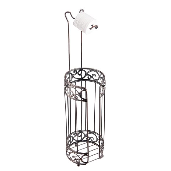 Jessar - Freestanding Bathroom Tissue Roll Holder, Silver