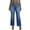 Light Blue, variant on Kinrui Womens Flare Pants Faux Jeans Stretchy High Rise Bootcut Denim Pants Black L