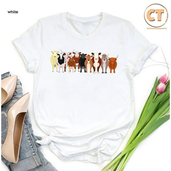 Cow Shirt, Western Cow Tshirt, Country Life Apparel, Farm Lover Shirt, Farm Animal Tee, Cow Clothing, Cow Mom Gift, Country Mom Tshirt TSHIRT All Size S-5XL