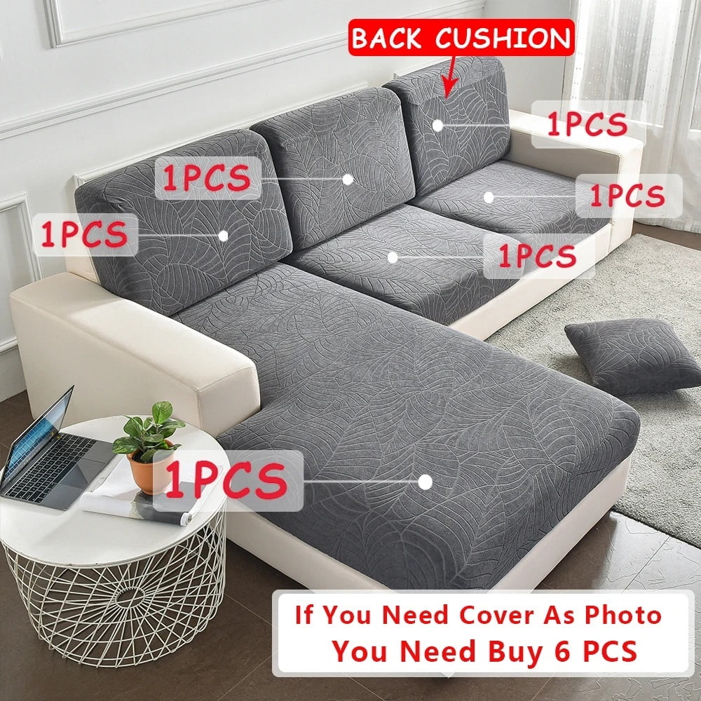 Waterproof Jacquard Sofa Seat Cushion Cover Elastic Removable Sofa Cover L Shape Armchair Sofa Slipcovers