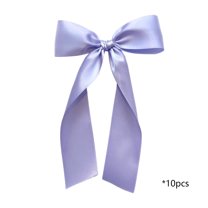 10-Pack Decorative Bows Satin Ribbon Bows for Gift Wrapping Party Decorations Craft Projects or Home Accents(Purple)