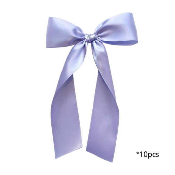 10-Pack Decorative Bows Satin Ribbon Bows for Gift Wrapping Party Decorations Craft Projects or Home Accents(Purple)