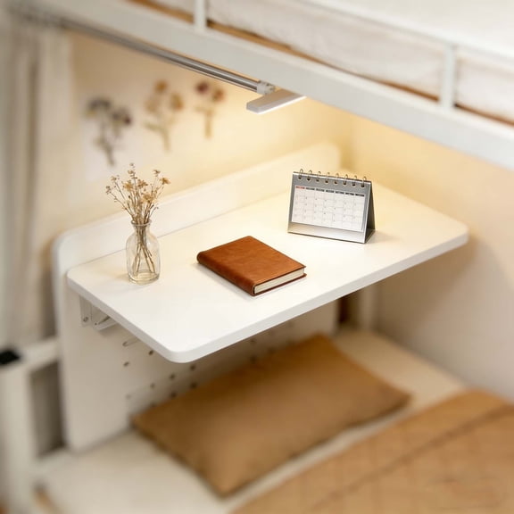 Wall Mounted Folding Desk Folding Wall Desk - Collapsible Table Fold Down for Dormitory Small Bedrooms Space Saver
