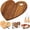 1-Acacia wood, variant on Heart Shape Cutting Board, Wood Heart Shaped Cutting Board Valentine's Day Gifts, DIY Couple Graffiti Cutting Boards, Suitable for Valentine's Day and Everyday Cooking(1-Acacia wood)