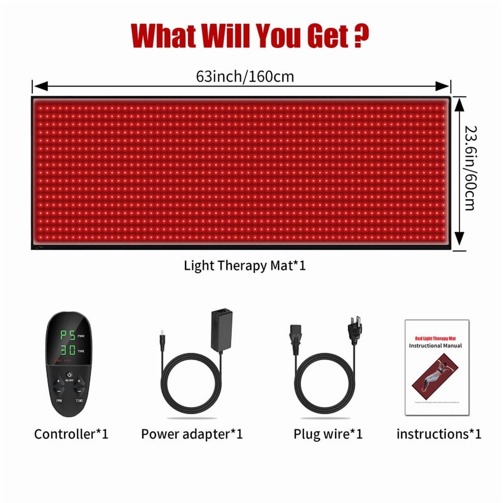 Longled Large Red Light Mat for Full Body 63''x23.6'' Red Light Pad at Home