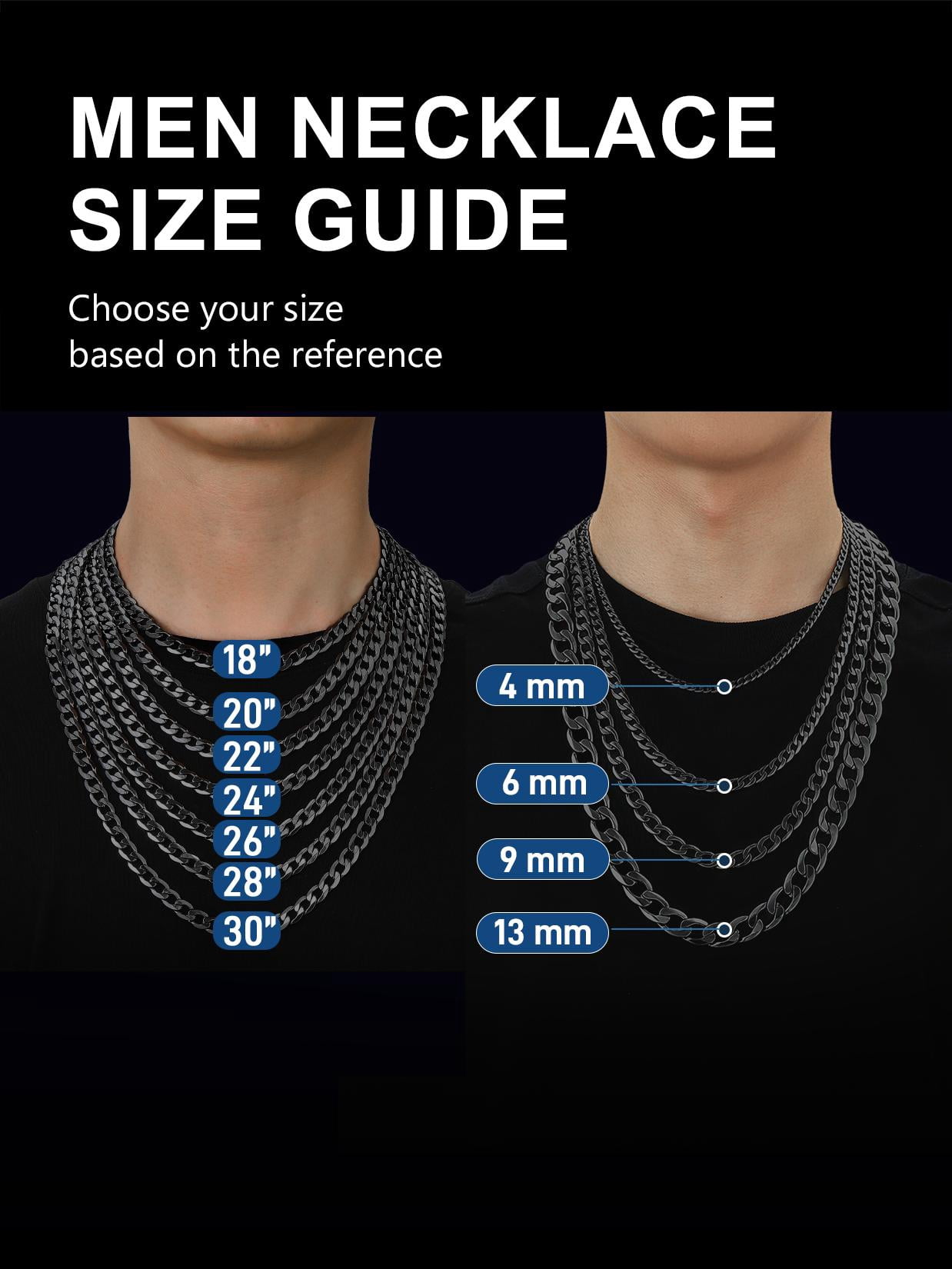ChainsProMax Mens Necklace 316L Stainless Steel Sturdy Curb Chain Necklace Hip Hop Jewelry Gift