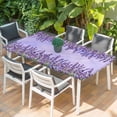 thumbnail image 2 of Purple Lavender Table Cloths for 3 Foot Rectangle Tables, Spring Watercolor Wild Flowers Plant Patio Waterproof Elastic Fitted Tablecloths, Washable Rectangular Table Cover for Camping, 2 of 8