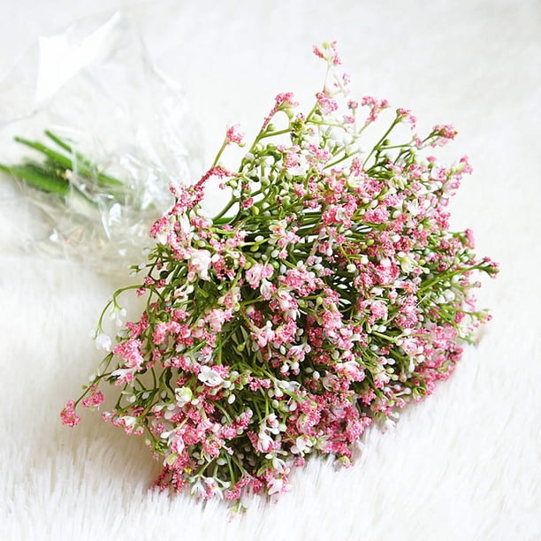 16 unids/set de flores artificiales para bebés, Gypsophila falsa DIY, arreglo de ramos florales, boda, hogar, jardín, decoración de fiesta Xemadio 2027248-6