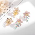 thumbnail image 3 of New Temperament Fashion Earrings Copper Inlaid Colored Zirconium Earrings Women's 925 Silver Needles Full of Zirconium Inlaid Flower Stud Earrings, 3 of 12