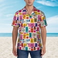thumbnail image 2 of Haiem Cute Doodles Printed Hawaiian Shirt for Men - Men’s Casual Beach Summer Shirts - Stretch Fabric with Modern Fit-X-Large, 2 of 7