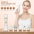 thumbnail image 6 of 5-in-1 Bikini Trimmer for Women, IPX7 Waterproof Electric Razors Shaver, Cordless Body Hair Trimmer, Facial & Pubic Hair Removal, Ceramic Blade, 6 of 13