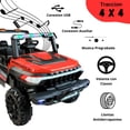 thumbnail image 2 of Montable Electrico Recargable Con Control Remoto Para Niños 4x4 con Conexion Auxiliar y USB, 110 cm-Rojo, 2 of 7