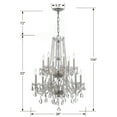thumbnail image 6 of Traditional Crystal 12 Light Swarovski Strass Crystal Polished Chrome Chandelier, 6 of 7