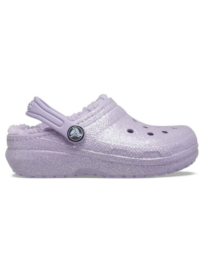 Crocs Kids Classic Glitter Lined Clog, Sizes 1-4