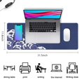 thumbnail image 2 of Wave with the Bottom Of the Fish Scale Pattern desk Mouse Padwaterproofwashable for Office Home Work GamingmousematRubber Base Mousepad with Stitched Edges 31.5x11.8inches, 2 of 7