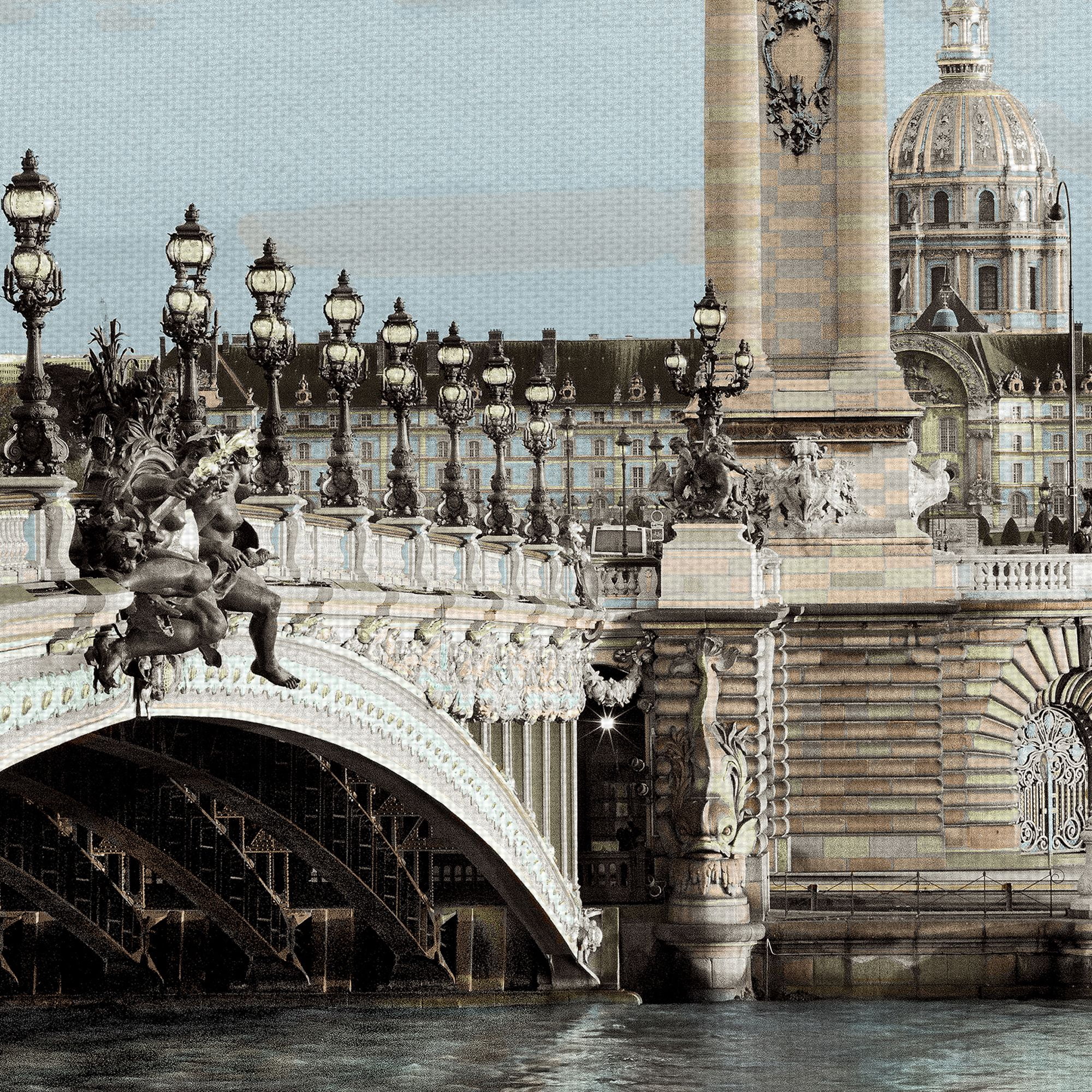 Masterpiece Art Gallery Paris #12 Bridge By Alan Blaustein Canvas Art Print 20" x 20"