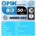 thumbnail image 2 of NM-B Wire XMK 8/3, calibre 8, 3 conductores de cobre con conexión a tierra, 50 pies, 2 of 7