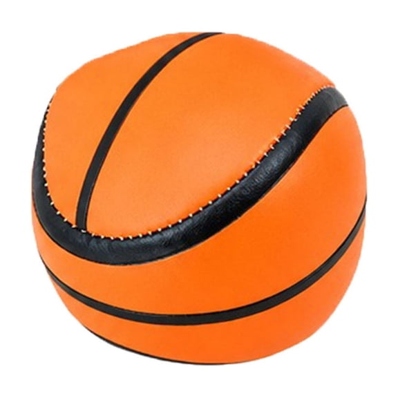 YAMB Basketball Shaped Leather Throwing Sandbag, Soft Elastic Handmade Knitted Footbag, Hand-Eye Coordination Training Juggling Toss Ball for Outdoor Interactive Play, Sport Crochet Kick Bags
