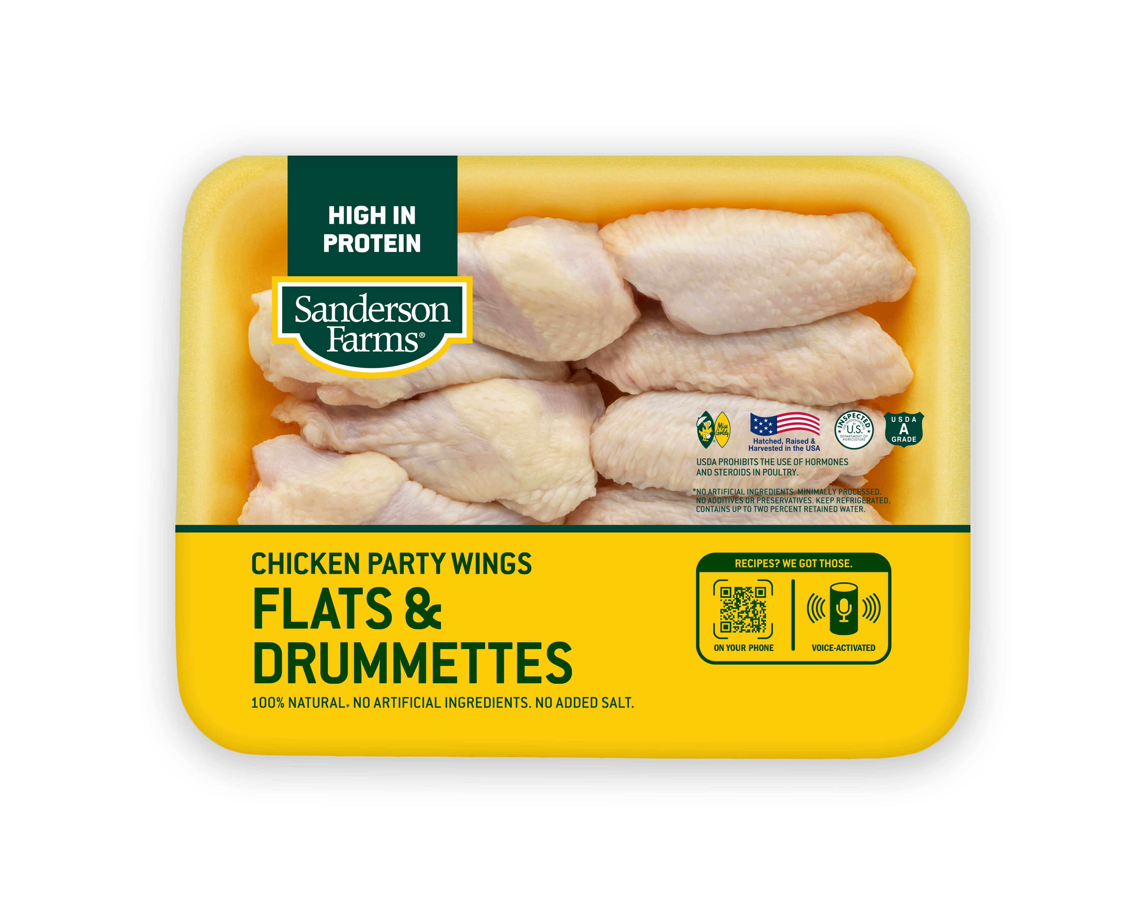 Sanderson Farms Fresh Chicken Party Wings, Flats & Drummettes, 1.21.8