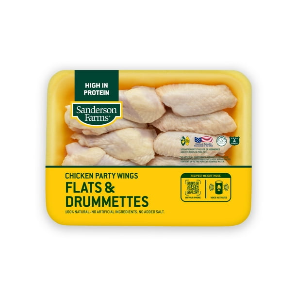 Sanderson Farms Fresh Chicken Party Wings, Flats ...