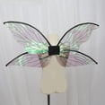 thumbnail image 2 of Alas de mariposa para niñas JanHm disfraz de Cosplay transparentes brillantes 76 x 35 cm, 2 of 4