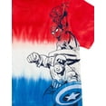 thumbnail image 5 of Marvel Avengers Spider-Man Iron Man Captain America July 4th Matching Family T-Shirt Tie Dye Toddler to Big Kid, 5 of 5