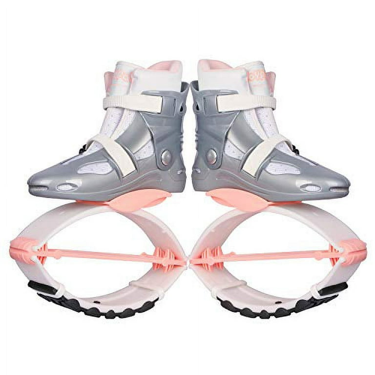 Joyfay Jumping Shoes Unisex Bounce Boots with 3pcs Tension Springs,  Pink-White Color, XXL Size 