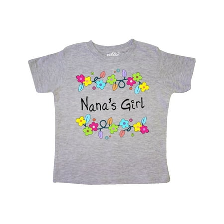 

Inktastic Nanas Girl- bright flowers Gift Toddler Toddler Girl T-Shirt