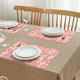 thumbnail image 3 of Pioneer Flower Floral Print Pattern Summer Placemats Table Placemats Set Of 4-Linen Kitchen Washable Placemats Table Mats 12x18 Inch Non-Slip Heat Resistant, 3 of 5