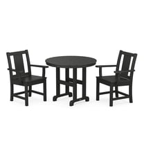 POLYWOOD® Prairie 3-Piece Farmhouse Dining Set in Black