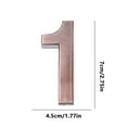 thumbnail image 3 of Hmgxay 2.8" Black Modern House Numbers, Self-Adhesive Address Numbers for Mailbox or Door, Outdoor Indoor Number Signages, Easy Install Metal Street Numbers for Home, 3 of 9