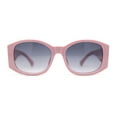 thumbnail image 2 of Mod Fashion Womens Thick Temple Plastic Rectangle Sunglasses Pink - Smoke, 2 of 4