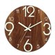 thumbnail image 1 of Reloj de pared luminoso de 30 cm, cuarzo de madera que brilla en la oscuridad, sin tictac, decoración del hogar, 11 Feliz Sencillez, 1 of 3