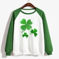 thumbnail image 4 of Bowake Chandail en Molleton pour Femmes de la Saint-Patrick Imprimé Col Rond Manches Longues Raglan Haut Décontracté Ample, 4 of 4