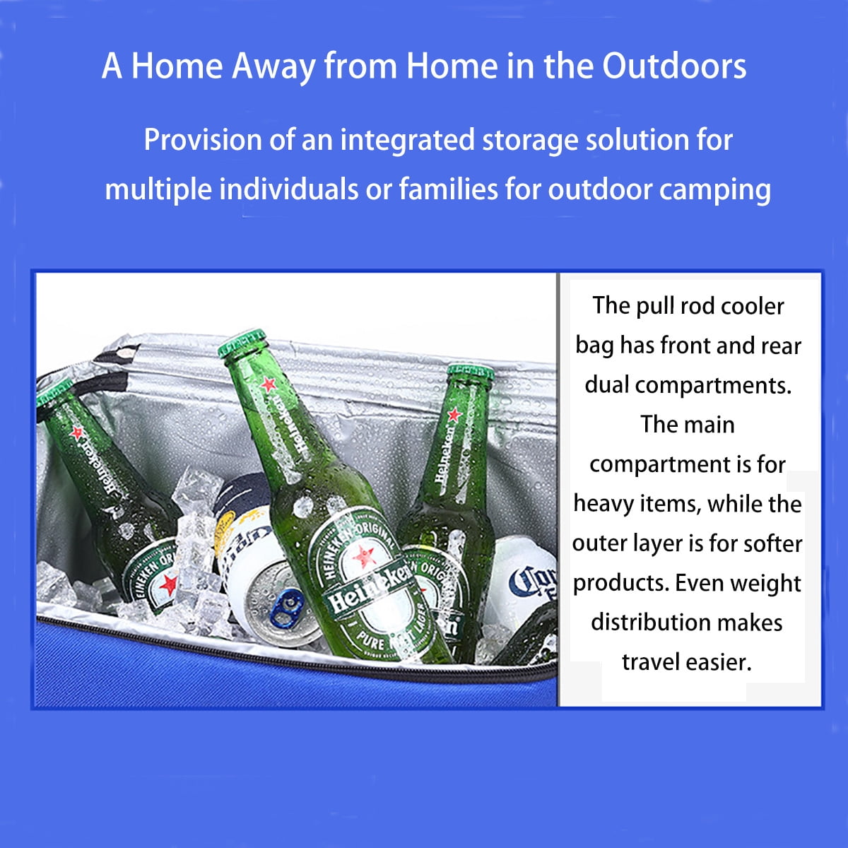 Portable Cooler with Wheels and Handle Collapsible Rolling Cooler Leakproof Insulated Soft Cooler Bag for Beach Camping Patio Travel Outdoor Ball Fields