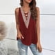 thumbnail image 2 of Camiseta sin mangas con cuello en V profundo y cruzado para mujer, camisa sin mangas holgada con cordones informales, 2 of 8
