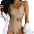thumbnail image 1 of Aayomet Womens Swimwear ummy Control Bathing Suits Ruched Swimwear,Khaki S, 1 of 5