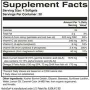 HydroEye Dry Eye Supplement with GLA, Omega-3 EPA/DHA, Supports Tear Film and Ocular Surface, 120 Softgels