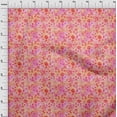 thumbnail image 3 of oneOone Silk Tabby Mandys Pink Fabric Batik Quilting Supplies Print Sewing Fabric By The Yard 42 Inch Wide, 3 of 4