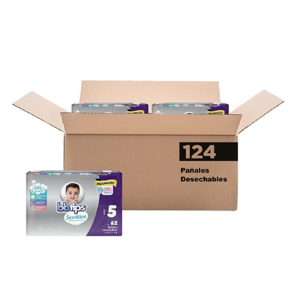 Pañal para Bebé Bbtips Sensitive Etapa 5 124 piezas