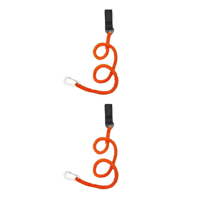 relayinert Canoe Paddle Leash Board Rope Elastic Safety Lanyard Cord Water Sports Rafting Kayaking Tool Accessories Gifts 1 Piece 2Set