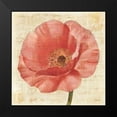 thumbnail image 2 of Hristova, Albena 15x15 Black Modern Framed Museum Art Print Titled - Blushing Poppy on Cream, 2 of 5