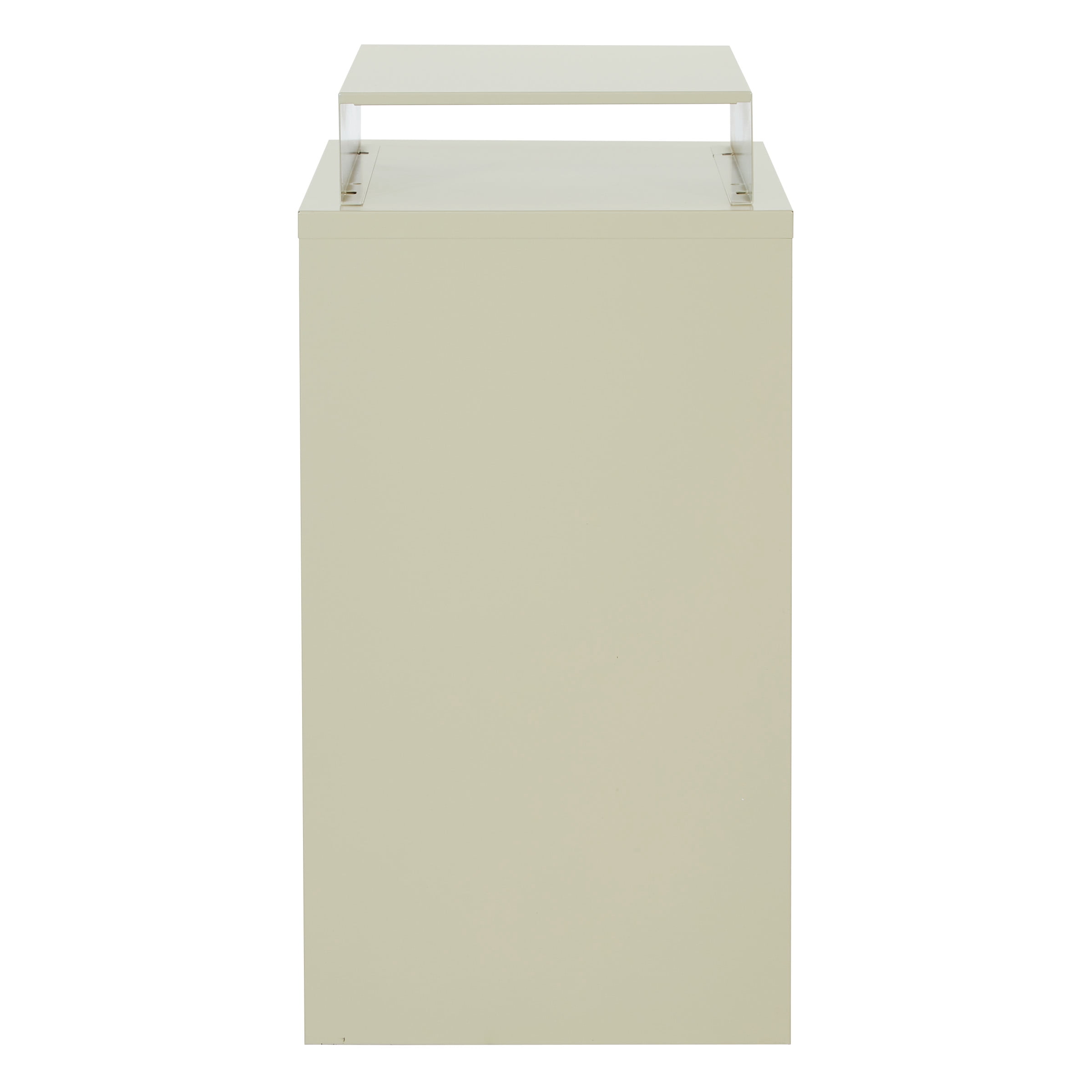 3 Drawer Locking Metal File Cabinet w/ Top Shelf in Tan